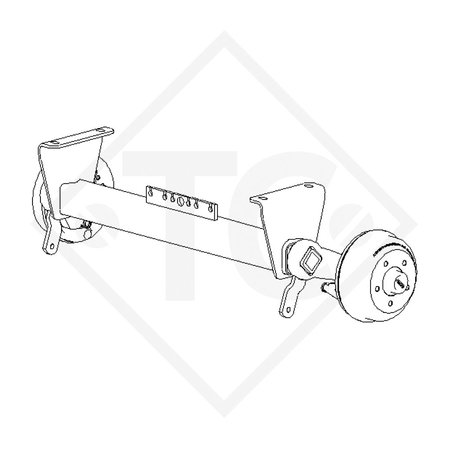 Essieu SWING 1500kg freiné type d'essieu CB 1505, 46.27.379.201