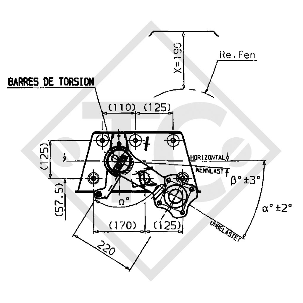 Assale BTR 1800 bis 2120kg senza freni