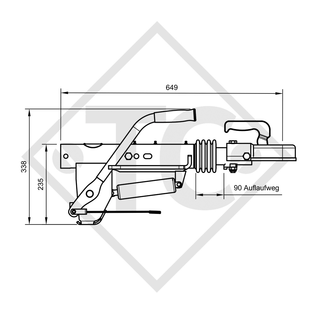 Auflaufeinrichtung V Typ RAB 30F, 2400 bis 3000kg - 90.333.000