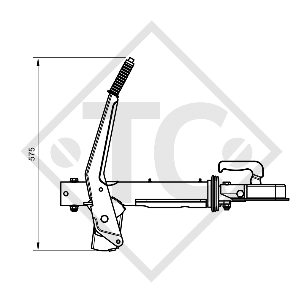 Commande de freinage avec semelle en V type RAV/SR 1.3M, 1300kg - 90.337.032