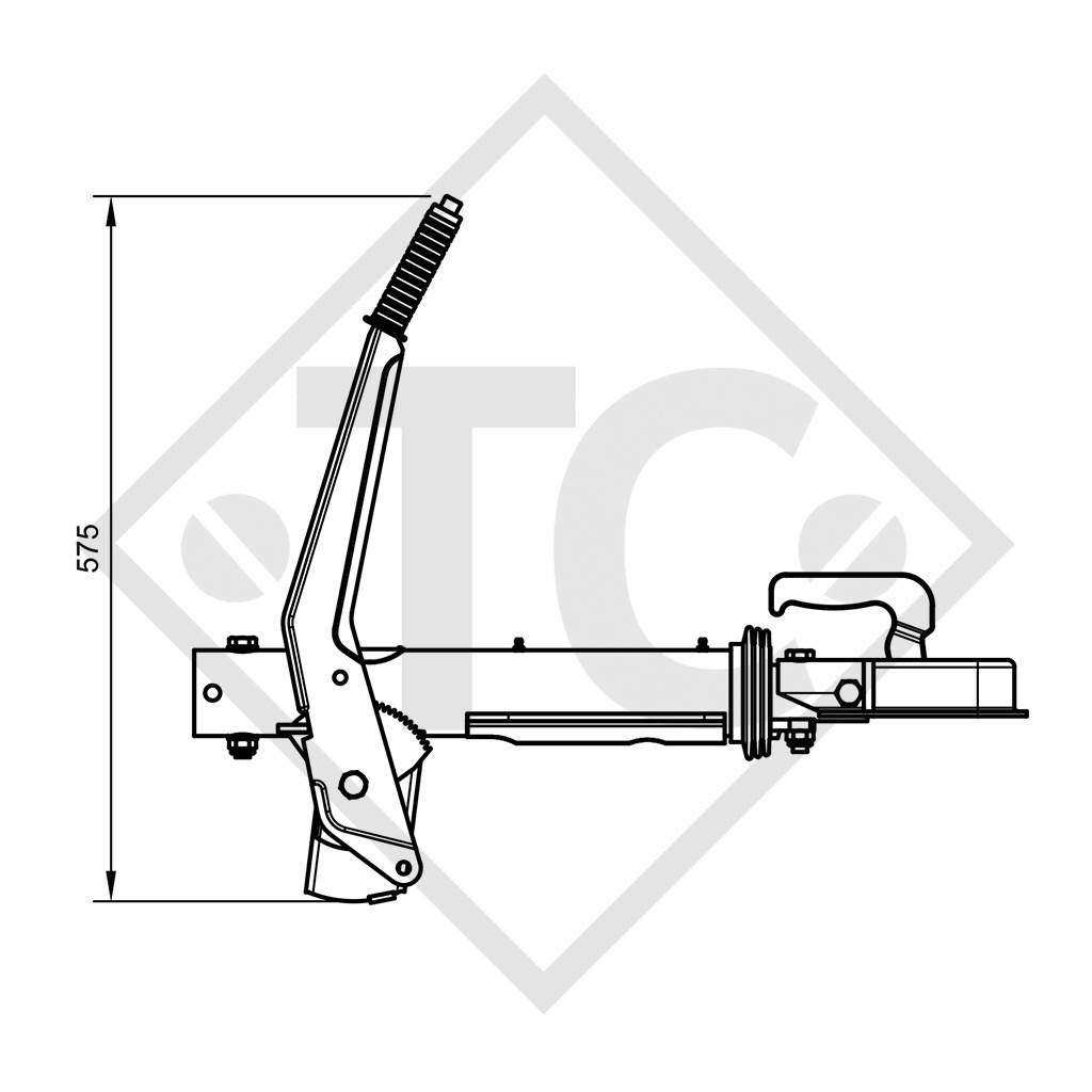 Commande de freinage avec semelle en V type RAV/SR 1.3M, 1300kg - 90.337.212