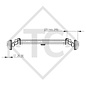 Braked axle 1300kg EURO COMPACT axle type B 1200-5 with AAA (automatic adjustment of the brake pads)