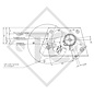 Essieu 1700kg freiné type d'essieu DB 1605, 45.29.368.448