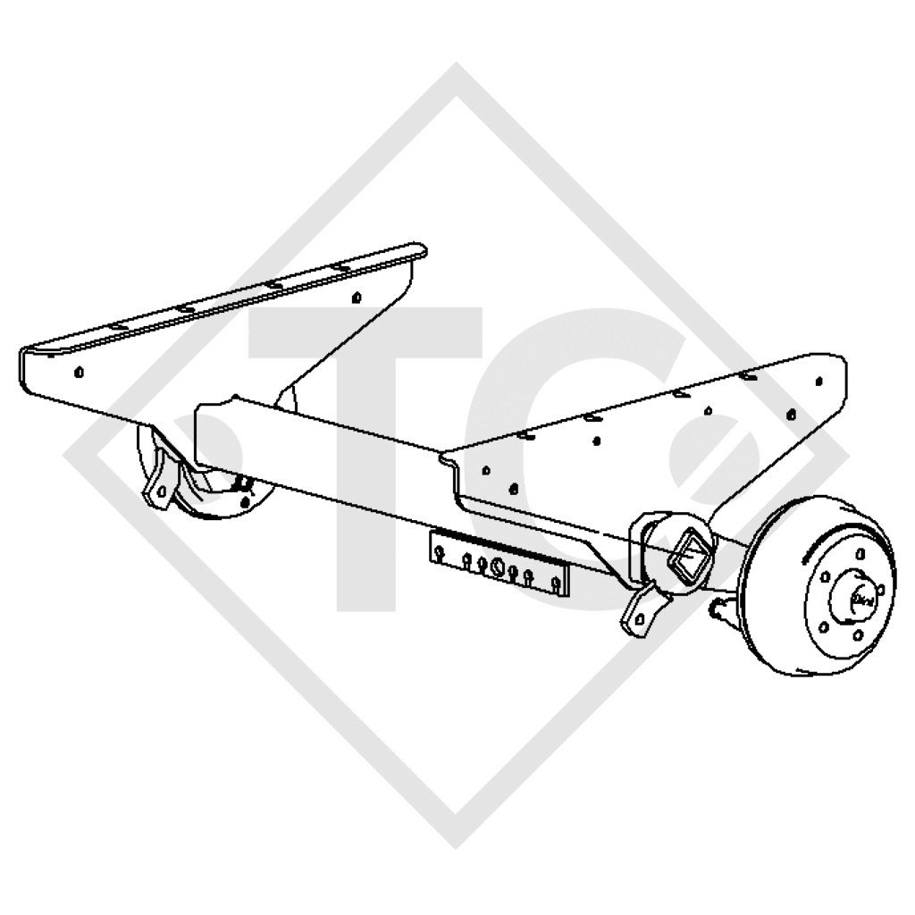 Eje con freno SWING 1050kg tipo de eje CB 1055, 46.21.379.437 - Hirth / WM Meyer