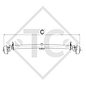 Braked axle 1360kg EURO1 axle type DELTA SI-N 12-2 KIP CARAVANS