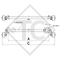 Braked axle 1000kg EURO Compact axle type B 850-10 - REDWOOD GLOBAL FORST 750