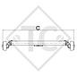 Essieu tandem freiné 3500kg EURO1 type d'essieu 2xB 1800-9 MANEGOLD