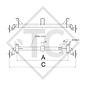 Achse ungebremst 750kg PLUS OPTIMA Achstyp 700-5 mit Bügel und hohem Achsbock