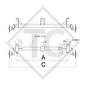 Achse ungebremst 750kg PLUS OPTIMA Achstyp 700-5 mit Bügel und hohem Achsbock