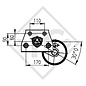 Achse gebremst 900kg EURO PLUS Achstyp B 850-5, Thrun-Eicker