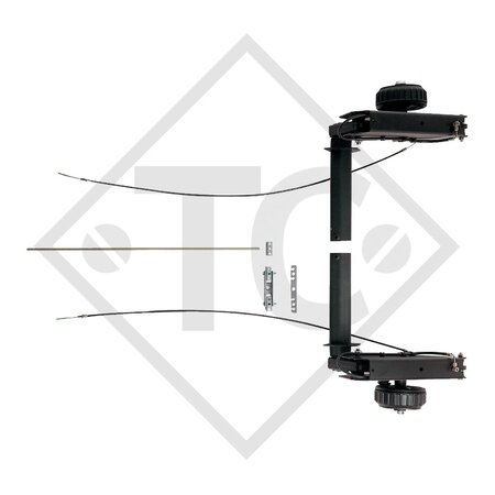 Halbachsen absenkbar bis zu 270mm, Achstyp ASB 1800-9, Einachs 1800kg, Tandem 3500kg