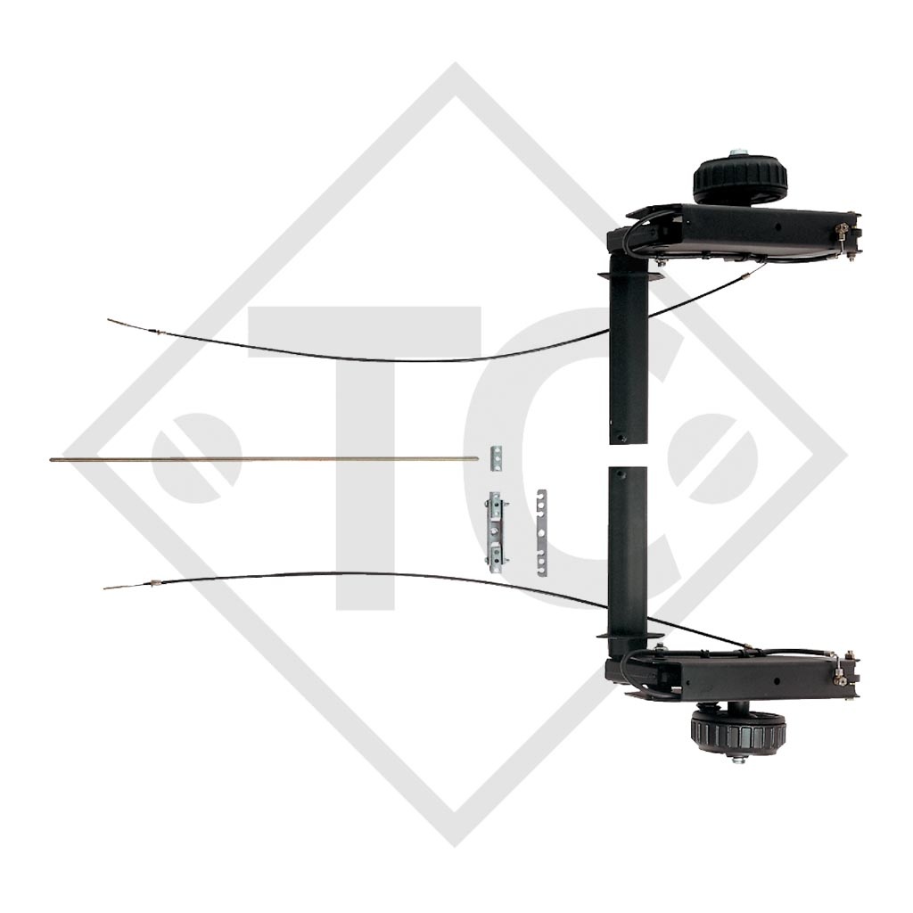 Halbachsen absenkbar bis zu 270mm, Achstyp ASB1800-9, Einachs 1800kg, Tandem 3500kg