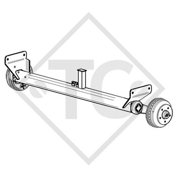 Braked axle 1350kg axle type H 135 B, 3203121 / 3204590 Humbaur