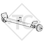 Braked axle 1350kg axle type H 135 B, 3203121 / 3204590 Humbaur