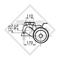 Braked axle 1300kg EURO1 axle type DELTA SI-N 12