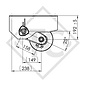 Braked axle 1000kg EURO COMPACT axle type B 850-10