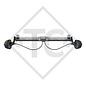 Braked axle 750kg BASIC axle type B 700-5 with top hat profile 90mm, Trebbiner