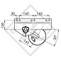 Braked axle 750kg axle type B 700-5, LIDER 03139L 03229L