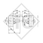 Wheel brake 2361 Ab PLUS pair 1800kg with stub for screwing in