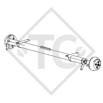 Essieu SWING 1350kg freiné type d'essieu CB 1354, 46.24.379.086