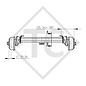 Braked axle 1000kg EURO COMPACT axle type B 850-10, THULE - STAR 1000T