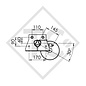 / FTF Essieu 750kg freiné type d'essieu B 700-5