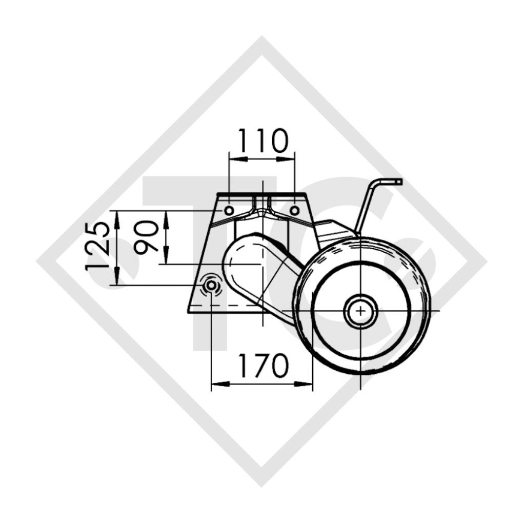 Essieu EURO1 -1000kg freiné type d'essieu DELTA SI-N 10, DETHLEFFS