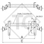 Unbraked axle 750kg PLUS OPTIMA axle type 700-5 with high axle bracket