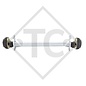 Braked axle 1300kg EURO1 axle type B 1200-5 - Wilk de Luxe 500 caravan