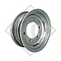 Trailer rim 6.00Jx14 H2, 6/161/205, ET -5, 43292104, suitable for all common trailer types
