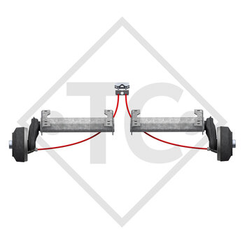 Braked half axles 1500kg axle type B 1600-3 (pair)