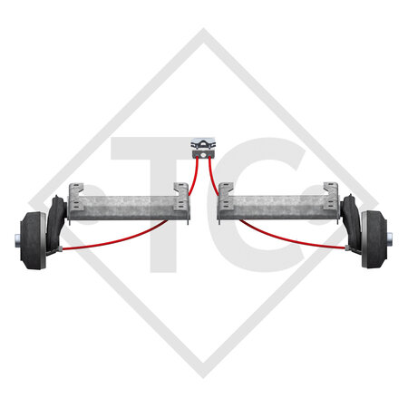 Semi assale frenato 1500kg tipo di assale B 1600-3 (coppia)