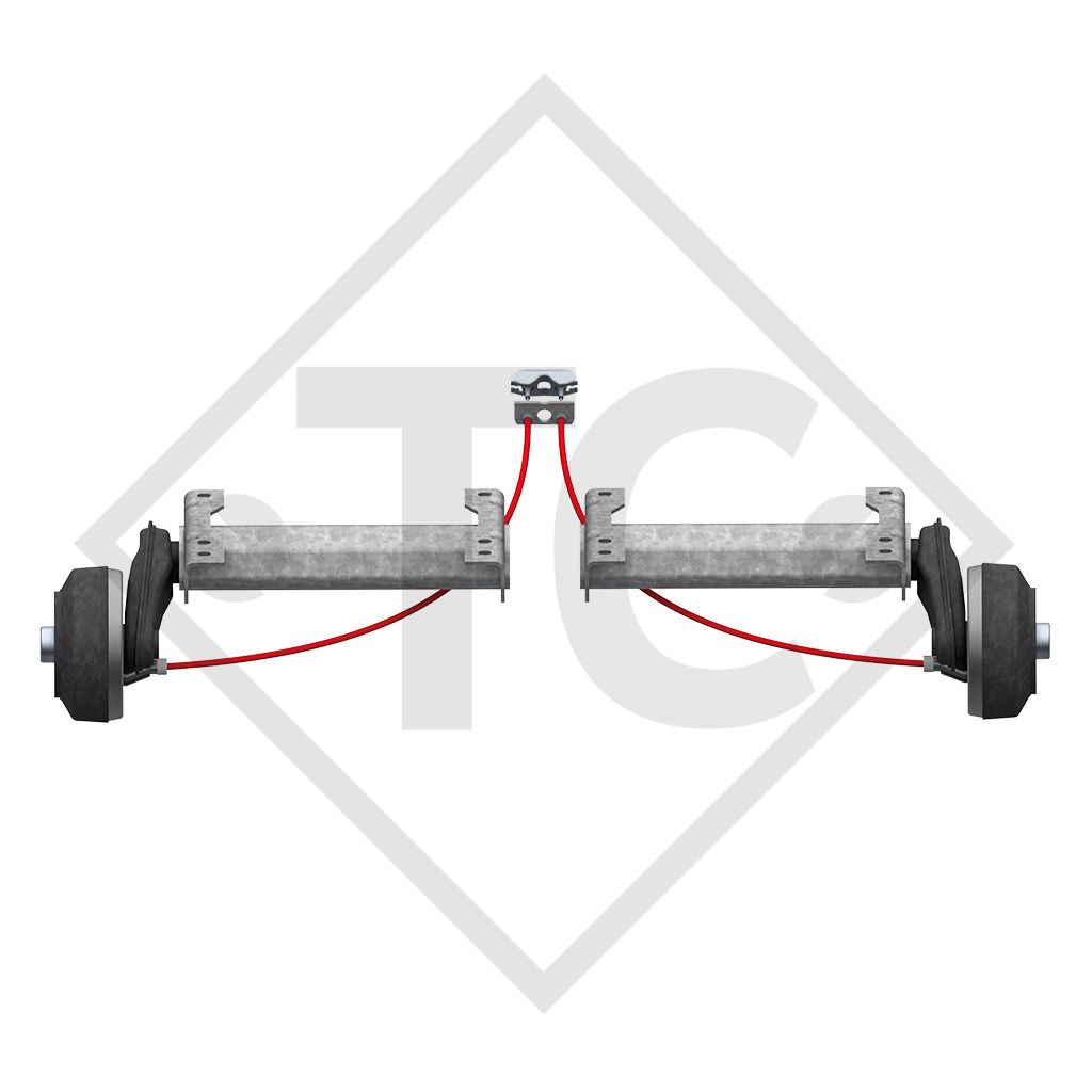 Demi-essieux freinés 1500kg type d'essieu B 1600-3 (paire)