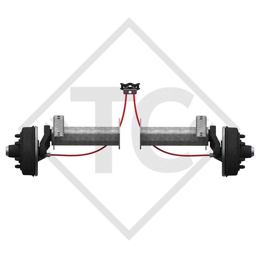 Semi assale frenato 3000kg tipo di assale B 3000-2 (coppia)