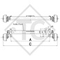 Eje con freno 1500kg EURO COMPACT tipo de eje B 1600-3