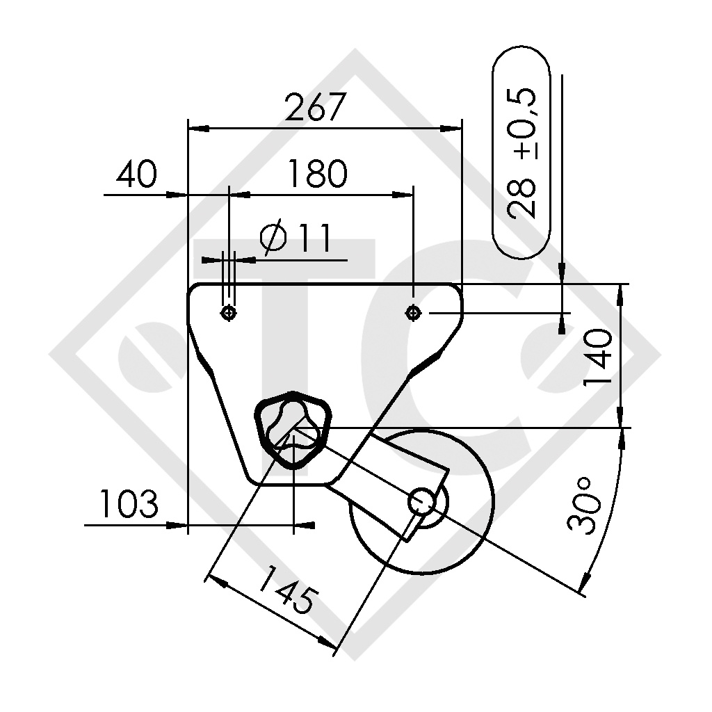 Achse ungebremst 750kg PLUS OPTIMA Achstyp 700-5 - Humbaur