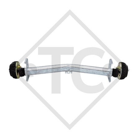 Braked axle 1500kg EURO1 axle type DELTA SIN 14-1 with AAA (automatic adjustment of the brake pads)