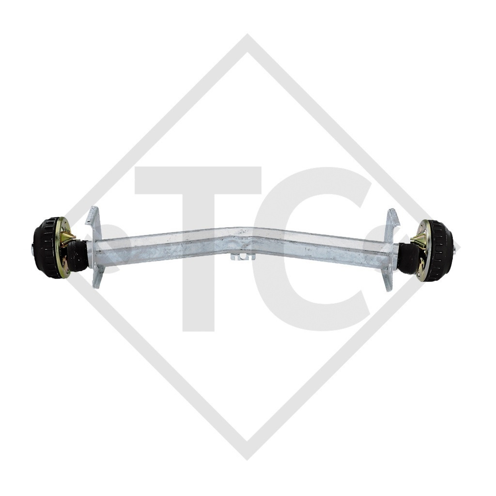 Braked axle 1500kg EURO1 axle type DELTA SIN 14-1 with AAA (automatic adjustment of the brake pads)