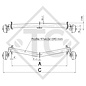 Braked axle 1500kg EURO1 axle type DELTA SIN 14-1 with AAA (automatic adjustment of the brake pads)