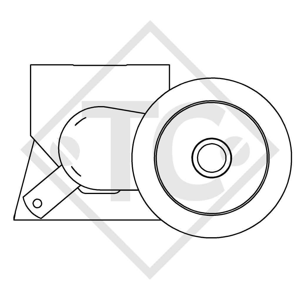 Achse gebremst 1350kg EURO COMPACT Achstyp B 1200-6 - Pongratz Pferdeanhänger