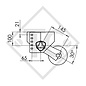 Achse ungebremst 750kg PLUS OPTIMA Achstyp 700-5 mit Bügel und hohem Achsbock