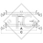 Assale sfrenato 750kg PLUS OPTIMA tipo di assale 700-5 con staffa e supporto alta