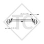 Braked axle 1050kg axle type B 1000 with top hat profile