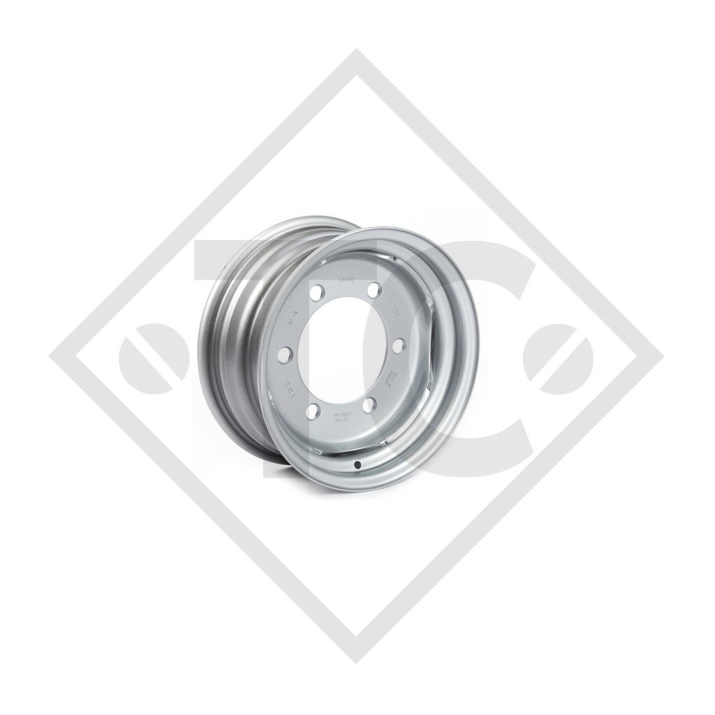 Trailer rim 6.00Jx14 H2, 6/161/205, ET -5, suitable for all common trailer types