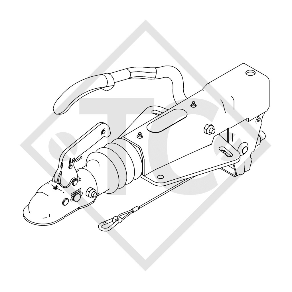 Enganche de inercia en V tipo ZAF 2.0-3, 1250 a 2000kg, 48.36.581.094, 4014343, WM MEYER