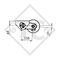 Braked axle 1000kg EURO1 axle type B 850-10 - SUN ROLLER