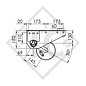 Braked axle 750kg axle type B 700-5