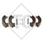 Brake shoe kit for wheel brake type 3080, brake size 300x80mm, for one axle