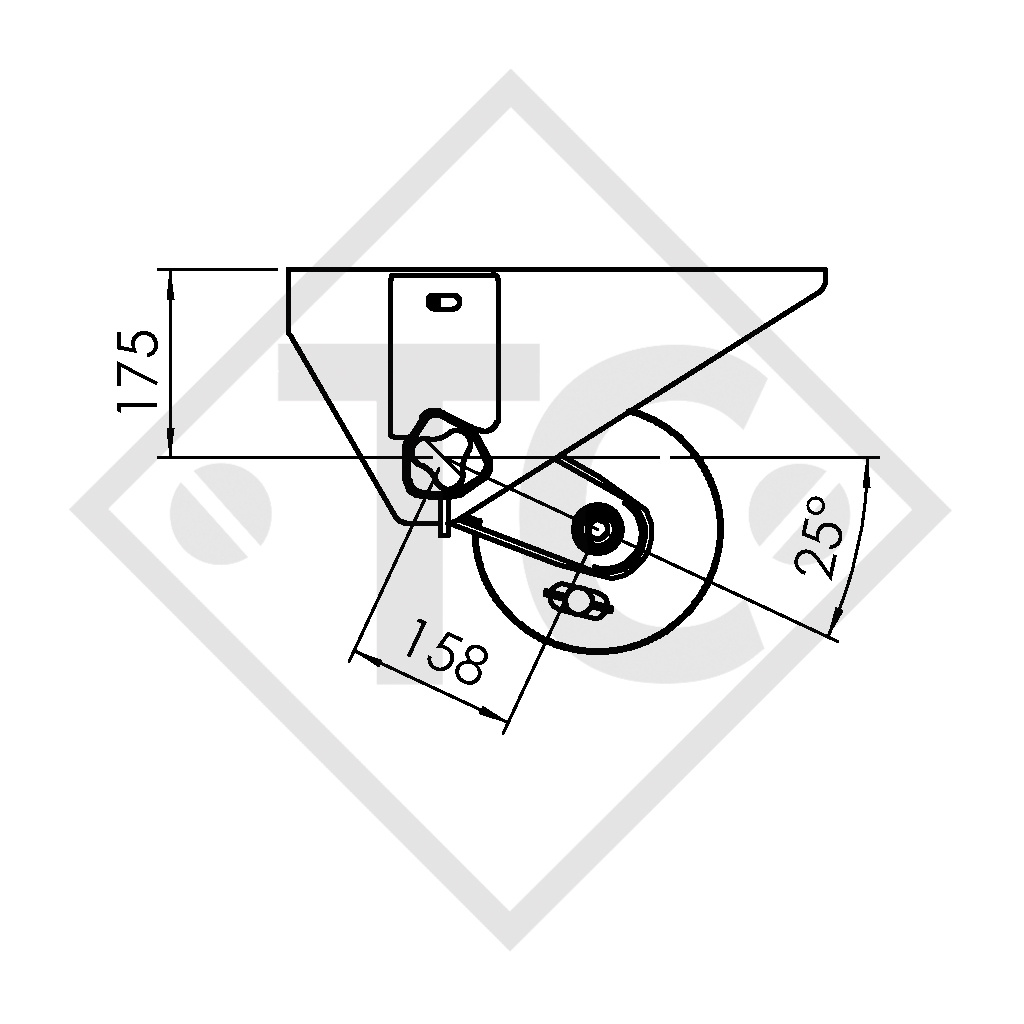 Assale frenato 800kg EURO COMPACT tipo di assale B 850-3