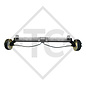 Braked axle 1800kg EURO1 axle type B 1800-9 with top hat profile 130mm